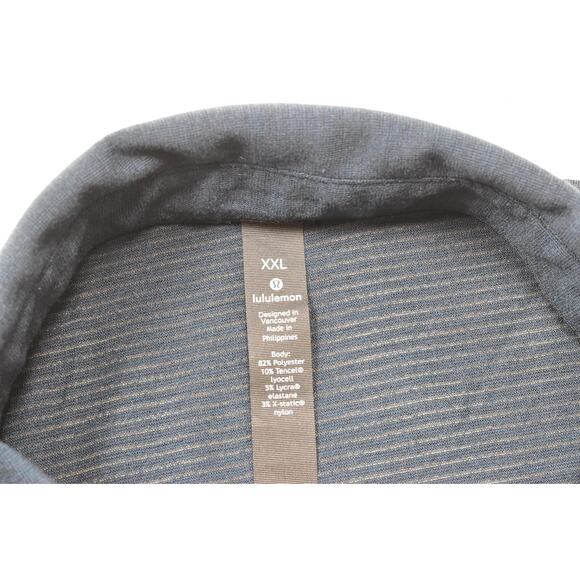 Lululemon Men's XXL Drysense Polo Shirt Navy Blue Size XXL - Picture 6 of 8